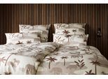 Bettwäsche ELEGANTE "Jungle Graphic", savanne, B/L: 135cm x 200cm, 1 Stk., 1 Stk., Mako-Satin, B/L: 80cm x 80cm, 2 Stk., Mako-Satin, Obermaterial: 100% Baumwolle, Bettwäsche, Bettwäsche, angenehmes Hautgefühl