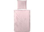 Bettwäsche PRIMERA "Biber Bettwäsche "Mini Me", rosa, B/L: 155cm x 220cm, 1 Stk., 1 Stk., Biber, B/L: 80cm x 80cm, 2 Stk., Biber, Obermaterial: 100% Baumwolle, Bettwäsche, Bettwäsche, Mit natürlichen Strukturen