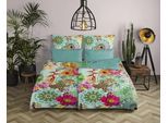 Wendebettwäsche HIP "Ximena", bunt (multi), B/L: 200cm x 200cm, 1 Stk., 2 Stk., Satin, B/L: 80cm x 80cm & 80cm x 80cm, 3 Stk., Satin, Obermaterial: 100% Baumwolle, Bettwäsche, Wendebettwäsche, Mako-Satin, 135x200, Reißverschluss, Wendeoptik, Mandala, Bunt, Türkis