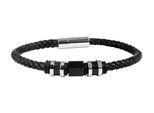 Armband ADELIA´S "Unisex Armband – Lederarmband aus Leder 21,5 cm", schwarz, Armbänder, Damen, 22cm, Leder, Armband, Eine schöne Geschenkidee für jeden Anlass
