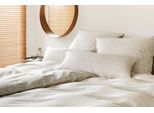 Bettwäsche ELEGANTE "Maison Arcs", natur, B/L: 155cm x 220cm, 1 Stk., 1 Stk., Mako-Satin, B/L: 80cm x 80cm, 2 Stk., Mako-Satin, Obermaterial: 100% Baumwolle, Bettwäsche, Bettwäsche, angenehmes Hautgefühl