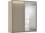Kleiderschrank RAUCH "Schwebetürenschrank Schrank Garderobe Ankleide Schlafzimmer TARO", fango, griffleisten fango, B:209cm H:226cm T:70cm, Holzwerkstoff, Schränke, Kleiderschrank, 4 Breiten, optional Passepartout mit/ohne Beleuchtung MADE IN GERMANY