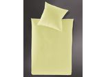 Bettwäsche IRISETTE "Lumen 8129", gelb (vanill), B/L: 155cm x 200cm, 1 Stk., 1 Stk., Interlock-Jersey, B/L: 80cm x 80cm, 2 Stk., Interlock-Jersey, Obermaterial: 100% Baumwolle, Bettwäsche, Bettwäsche, hochwertig und traumhaft weich