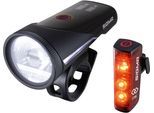 Fahrradbeleuchtung SIGMA SPORT "Beleuchtungsset Aura 100 / Blaze Link", schwarz, Fahrradlampen