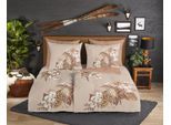 Wendebettwäsche GOOD MORNING "Chevy", beige (sand), B/L: 155cm x 220cm, 1 Stk., 1 Stk., Biber, B/L: 80cm x 80cm, 2 Stk., Biber, Obermaterial: 100% Baumwolle, Bettwäsche, Wendebettwäsche, Biber Flanell, 135x200, Warm, Weich, Wendeoptik, Reißverschluss, Sand