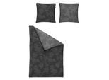 Wendebettwäsche IRISETTE "Glamour 8502", grau, B/L: 155cm x 200cm, 1 Stk., 1 Stk., Mako-Satin, B/L: 80cm x 80cm, 2 Stk., Mako-Satin, Obermaterial: 100% Baumwolle, Bettwäsche, Wendebettwäsche, edel und hochwertig