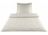 Bettwäsche ELEGANTE "White House", beige (natur), B/L: 155cm x 220cm, 1 Stk., 1 Stk., Mako-Satin, B/L: 80cm x 80cm, 2 Stk., Mako-Satin, Obermaterial: 100% Baumwolle, Bettwäsche, Bettwäsche, mit unifarbenen Streifen