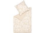 Bettwäsche MUSTERRING "Blossom", beige, B/L: 155cm x 220cm, 1 Stk., 1 Stk., Satin, B/L: 80cm x 80cm, 2 Stk., Satin, Obermaterial: 100% Baumwolle, Bettwäsche, Bettwäsche, aus Baumwolle