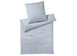 Bettwäsche ELEGANTE "Double", blau (ultramarin), B/L: 155cm x 220cm, 1 Stk., 1 Stk., Mako-Satin, B/L: 80cm x 80cm, 2 Stk., Mako-Satin, Obermaterial: 100% Baumwolle, Bettwäsche, Bettwäsche, angenehmes Hautgefühl