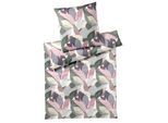 Bettwäsche ELEGANTE "Night Garden", rosa (puder), B/L: 155cm x 220cm, 1 Stk., 1 Stk., Mako-Satin, B/L: 80cm x 80cm, 2 Stk., Mako-Satin, Obermaterial: 100% Baumwolle, Bettwäsche, Bettwäsche, angenehmes Hautgefühl