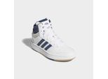 Sneaker ADIDAS SPORTSWEAR "HOOPS MID CLASSIC", Mädchen, Gr. 38,5, cloud weiß, preloved ink, orbit grau, Synthetik, Schuhe Sneaker, für Kinder & Jugendliche