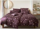 Bettwäsche ELEGANTE "Sorbet", beere, B/L: 155cm x 220cm, 1 Stk., 1 Stk., Mako-Satin, B/L: 80cm x 80cm, 2 Stk., Mako-Satin, Obermaterial: 100% Baumwolle, Bettwäsche, Bettwäsche, angenehmes Hautgefühl