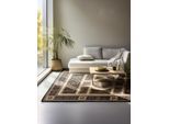 Teppich NORTHRUGS "Guzara", schwarz (schwarz,creme), B:120cm H:8mm L:170cm, Polypropylen, Teppiche, Teppich, Orient Optik, Läufer, strapazierfähig, pflegeleicht, robust