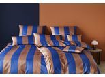 Bettwäsche ELEGANTE "Duo", kobalt, mousse, B/L: 135cm x 200cm, 1 Stk., 1 Stk., Mako-Satin, B/L: 80cm x 80cm, 2 Stk., Mako-Satin, Obermaterial: 100% Baumwolle, Bettwäsche, Bettwäsche, angenehmes Hautgefühl