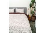 Bettwäsche KAYORI "Shima", beige (natur), B/L: 155cm x 220cm, 1 Stk., 1 Stk., Mako-Satin, B/L: 80cm x 80cm, 2 Stk., Mako-Satin, Obermaterial: 100% Baumwolle, Bettwäsche, Bettwäsche, Hergestellt aus GOTS-zertifizierter Bio-Baumwolle