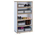 Schuhregal VCM "Holz Regal Schuhschrank Schuhregal Salia B60", weiß, Regale, Schuhregal