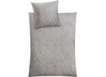 Bettwäsche KLEINE WOLKE "Mino", silber (silbergrau), B/L: 155cm x 220cm, 1 Stk., 1 Stk., Mako-Satin, B/L: 80cm x 80cm, 2 Stk., Mako-Satin, Obermaterial: 100% Baumwolle, Bettwäsche, Bettwäsche, mit Streifen