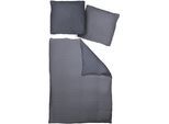 Bettwäsche ADAM "Graphic Ventusl light", blau (dunkelblau), B/L: 135cm x 220cm, 1 Stk., 1 Stk., Renforcé, B/L: 80cm x 80cm, 2 Stk., Renforcé, Obermaterial: 100% Baumwolle, Bettwäsche, Bettwäsche, aus 100 % Bio-Baumwolle, 2 teilig - Bettwäsche Set