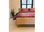 Bettwäsche KAYORI "Awaji", rot, B/L: 155cm x 220cm, 1 Stk., 1 Stk., Mako-Satin, B/L: 80cm x 80cm, 2 Stk., Mako-Satin, Obermaterial: 100% Baumwolle, Bettwäsche, Bettwäsche, 35% längere Faser