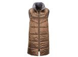 Kurzweste GOLDNER "Kurzgröße Longweste", Damen, Gr. 24, braun, Obermaterial: 100% Polyamid PA., Westen, Kontrastfarbenes Innenfutter