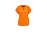 Schlupfbluse GOLDNER "Kurzgröße Bluse mit Tunika Ausschnitt", Damen, Gr. 24, orange, Obermaterial: 100% Viskose CV., Sonstiges, Blusen Schlupfbluse, keine/nicht relevant