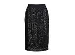 Schlupfrock GOLDNER "Kurzgröße Festlicher Rock mit Rundumschlupfbund", Damen, Gr. 24, schwarz, Obermaterial: 100% Polyester PES., gerade, Röcke, Mit schimmernden Pailletten