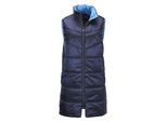 Kurzweste GOLDNER "Kurzgröße Longweste", Damen, Gr. 24, blau (marine), Obermaterial: 100% Polyamid PA., Westen, Kontrastfarbenes Innenfutter