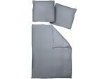 Bettwäsche ADAM "Uni Collection light", blau (königsblau), B/L: 135cm x 200cm, 1 Stk., 1 Stk., Renforcé, B/L: 80cm x 80cm, 2 Stk., Renforcé, Obermaterial: 100% Baumwolle, Bettwäsche, Bettwäsche, aus 100 % Bio-Baumwolle, 2 teilig - Bettwäsche Set