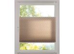 Plissee K-HOME "Diamantplissee von K-home, 3D-Effekt, patentiertes Design", beige (taupe, grau, weiß), B:45cm H:210cm, Obermaterial: 100% Polyester, Plissees, Plissee