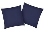 Kissenbezüge OTTO HOME "Luisa", blau (marine), B:80cm L:80cm, Renforcé, Renforcé, Kissenbezüge, Kissenbezüge, aus 100% Baumwolle, mit Reißverschluss, atmungsaktiv, uni