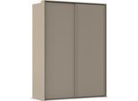 Kleiderschrank RAUCH "Schwebetürenschrank Schrank Garderobe Ankleide Schlafzimmer TARO", fango, griffleisten fango, B:170cm H:226cm T:70cm, Holzwerkstoff, Schränke, Kleiderschrank, 4 Breiten, optional Passepartout mit/ohne Beleuchtung MADE IN GERMANY