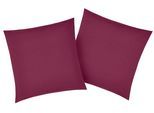 Kissenbezüge OTTO HOME "Luisa", lila (beere), B:80cm L:80cm, Renforcé, Renforcé, Kissenbezüge, Kissenbezüge, aus 100% Baumwolle, mit Reißverschluss, atmungsaktiv, uni