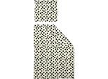 Bettwäsche ADAM "Leinenbettwäsche Dots", schwarz, B/L: 155cm x 200cm, 1 Stk., 1 Stk., Jacquard, B/L: 80cm x 80cm, 2 Stk., Jacquard, Obermaterial: 73% Leinen, 27% Baumwolle, Bettwäsche, Bettwäsche, aus 73% Leinen & 27% Bio-Baumwolle, 2 teilig - Leinenbettwäsche