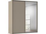 Kleiderschrank RAUCH "Schwebetürenschrank Schrank Garderobe Ankleide Schlafzimmer TARO", fango, griffleisten fango, B:209cm H:226cm T:70cm, Holzwerkstoff, Schränke, Kleiderschrank, 4 Breiten, optional Passepartout mit/ohne Beleuchtung MADE IN GERMANY