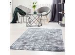 Teppich CARPET CITY "Moda 1139" Gr. 3, blau, B:120cm H:11mm L:160cm, Kunstfaser, Teppiche, Teppich, Läufer, weicher Kurzflor, abstrakt, Wohnzimmer