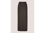 Midirock MADELEINE "Jerseyrock Maxirock mit Schlupfbund", Damen, Gr. 38, braun (braun, melange), Obermaterial: 75% Viskose CV. 24% Polyester PES. 1% Elasthan EL., Modern, gerade, Röcke, Gehschlitz