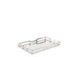 Fink Dekotablett, Silber, Metall, Glas, rund, 40x5x25 cm, Dekoration, Dekoartikel, Dekoteller & -tabletts