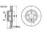 ATE Bremsensatz, Scheibenbremse Bremsensatz-Vorderachse ijf1416m16 Vorderachse belüftet 286mm 24mm für Vaughall SAAB Opel