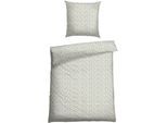 Bettwäsche SCHIESSER "Ditsy aus weicher Baumwolle mit dezentem Millefleur-Muster", beige (creme), B/L: 155cm x 220cm, 1 Stk., 1 Stk., Renforcé, B/L: 80cm x 80cm, 2 Stk., Renforcé, Obermaterial: 100% Baumwolle, Bettwäsche, Bettwäsche, MADE IN GREEN by OEKO-TEX-zertifiziert