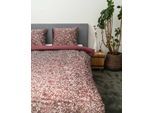 Bettwäsche KAYORI "Shima", rot, B/L: 155cm x 220cm, 1 Stk., 1 Stk., Mako-Satin, B/L: 80cm x 80cm, 2 Stk., Mako-Satin, Obermaterial: 100% Baumwolle, Bettwäsche, Bettwäsche, Hergestellt aus GOTS-zertifizierter Bio-Baumwolle