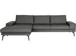 Ecksofa DIE PLANBAR "PN-EM20061, wahlweise frei im Raum stellbar", torro anthrazit, B:310cm H:86cm T:180cm, Sofas, Ecksofa, wahlweise mit echt bezogenem Rücken und Sitztiefenverstellung