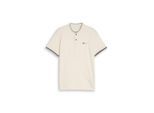 TOM TAILOR Herren Poloshirt mit Stehkragen, braun, Uni, Gr. M