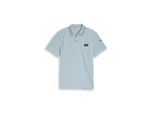 TOM TAILOR Herren Poloshirt mit Ärmeltasche, blau, Meliert, Gr. M