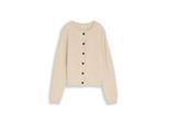 TOM TAILOR Damen Cardigan mit Rundhalsausschnitt, braun, Uni, Gr. M