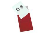 EICHNER Magnet-Sichttasche aus Hart-PVC, VE 10 Stk, Format DIN A6 hoch, rot, ab 2 VE