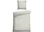 Bettwäsche SCHIESSER "Ditsy aus weicher Baumwolle mit dezentem Millefleur-Muster", beige (creme), B/L: 135cm x 200cm, 1 Stk., 1 Stk., Renforcé, B/L: 80cm x 80cm, 2 Stk., Renforcé, Obermaterial: 100% Baumwolle, Bettwäsche, Bettwäsche, MADE IN GREEN by OEKO-TEX-zertifiziert