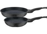 Pfannen-Set GSW "Titanium Granit Advanced", schwarz, Pfannen, Pfannen-Set, Pfannen-Set aus Aluminium-Guss mit Antihaft-Versiegelung