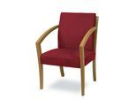 Esszimmerstuhl HOME AFFAIRE "G98 George Armlehnstuhl, Sessel, in 3 Gestellfarben Made in Italy", rot (bordeaux, natur, bordeaux), B:58,5cm H:87cm T:65cm, Massivholz, Stühle, Esszimmerstuhl, Extra-confort, Fleckenabweisendes Gewebe, Massivholz
