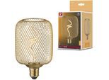 PAULMANN LED-Leuchtmittel "Metallic Glow Standard 230V LED Leuchtmittel Zyl dimmbar Messing", grau (messingfarben), L:16,2cm Ø:10cm, Leuchtmittel, LED-Leuchtmittel