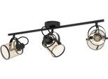 EGLO Deckenspot "DELLOW Spotlampe - Stahl - E27 - 3X40W - IP20", schwarz, 3, H: 21cm, 1 Stk., Leuchten, Deckenlampe, Deckenstrahler, Strahler, L83 x B18 x H21 cm, Deckenspot